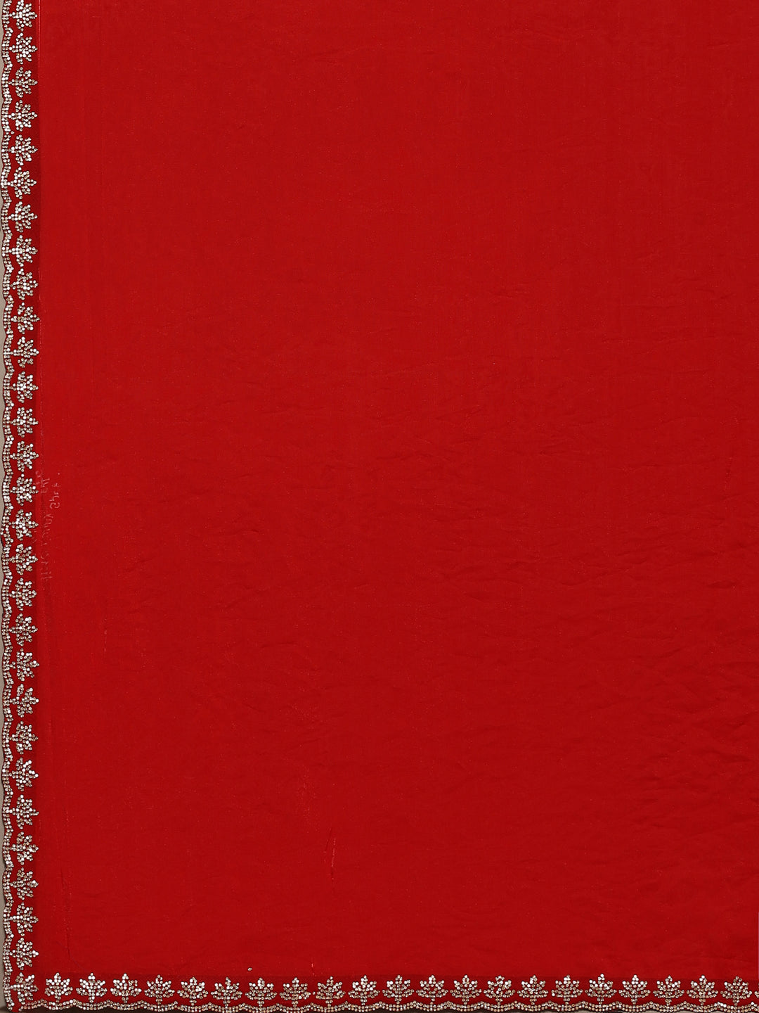 Red Embroidered Tissue Saree