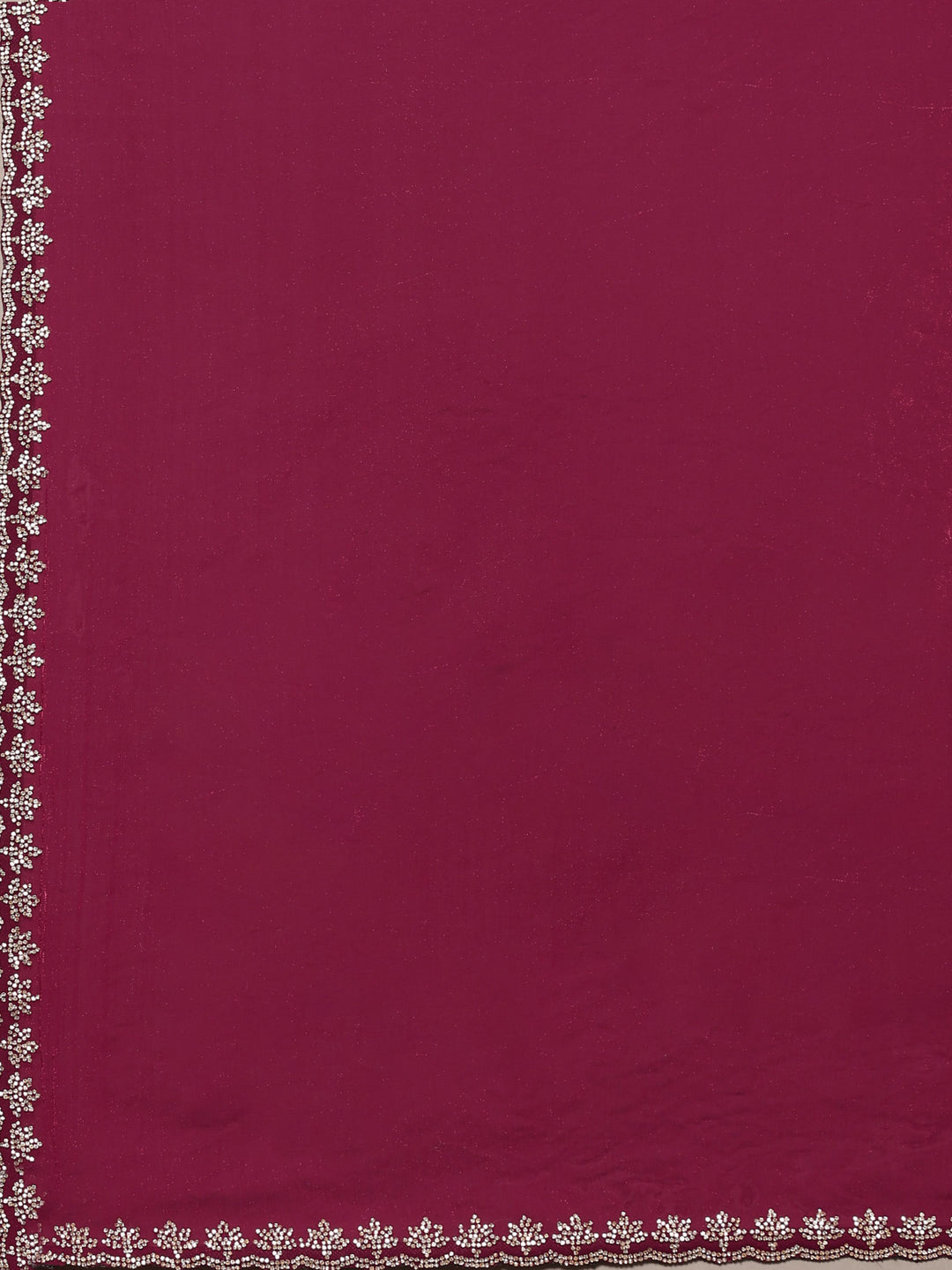 Wine Embroidered Tissue Saree