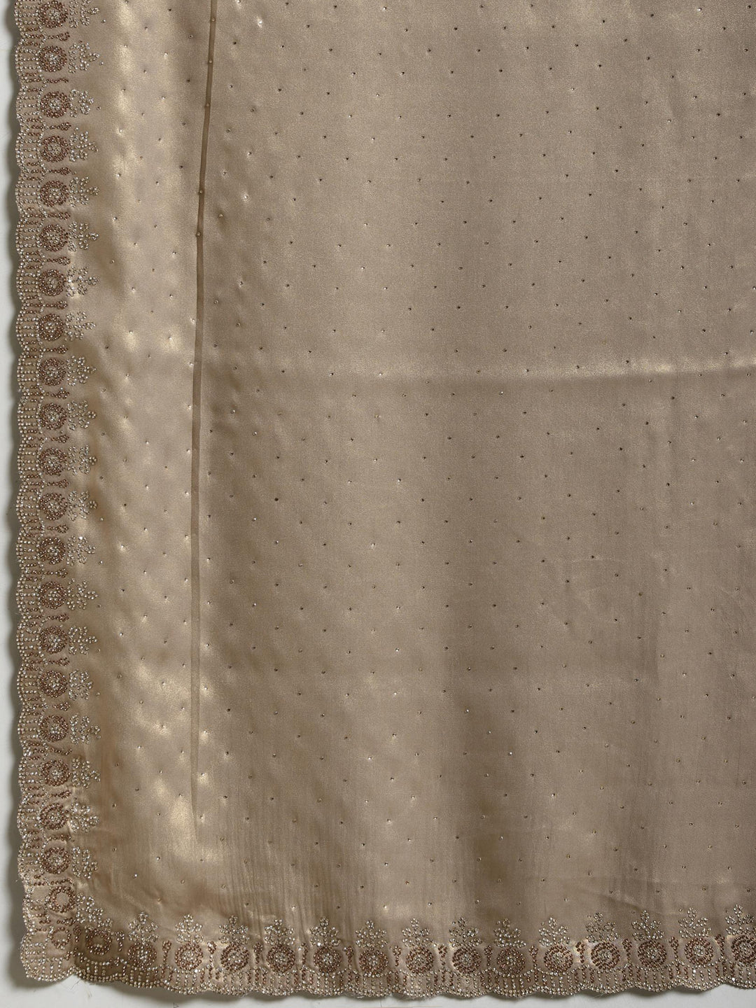 Grey Embroidered Tissue Saree