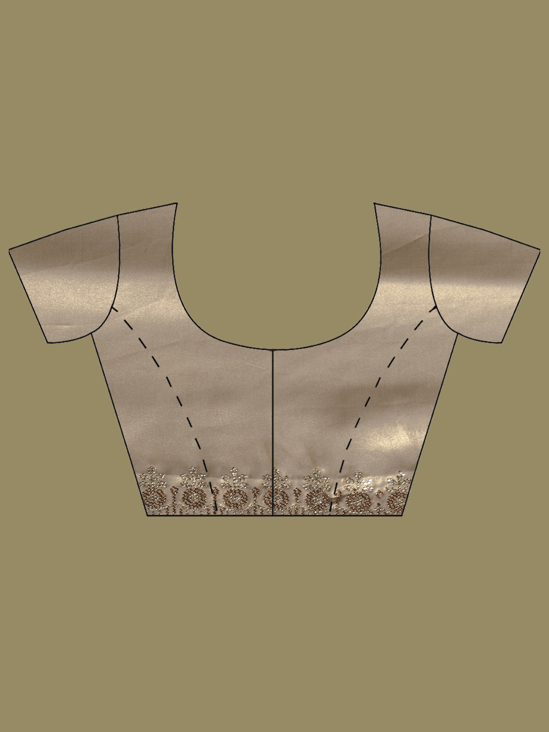Grey Embroidered Tissue Saree