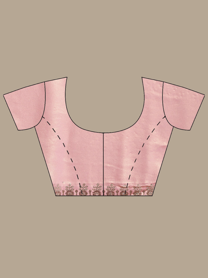 Pink Embroidered Tissue Saree