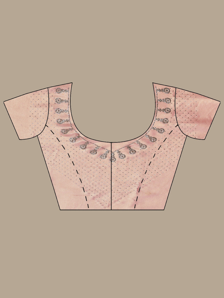 Pink Embroidered Tissue Saree