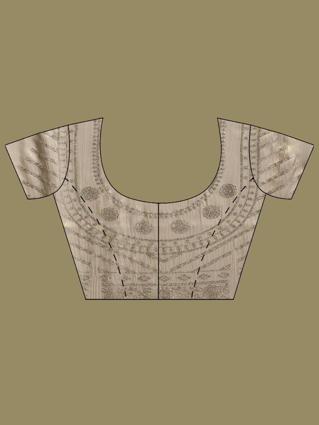 Grey Embroidered Tissue Saree