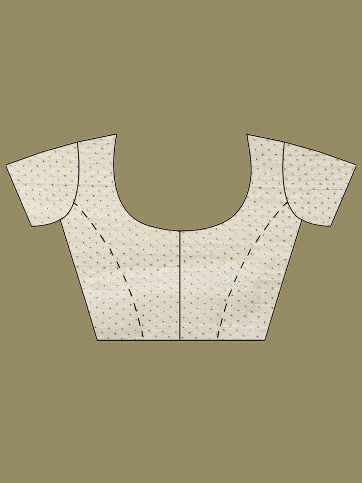 Beige Embroidered Tissue Saree
