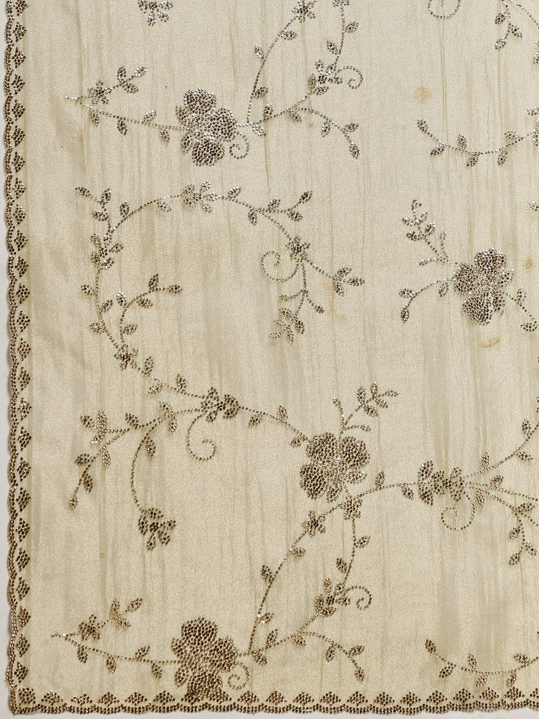 Pista Green Embroidered Tissue Saree