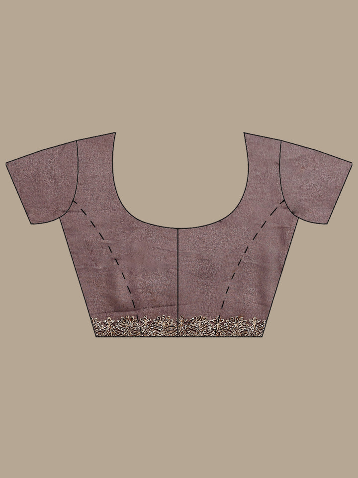 Purple Embroidered Georgette Saree