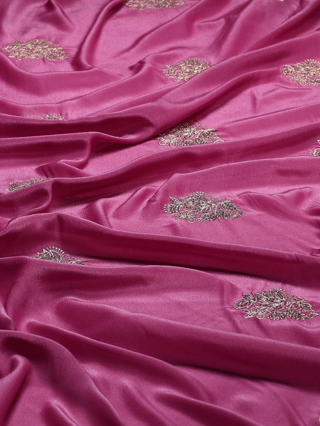 Mauve Embroidered Organza Saree