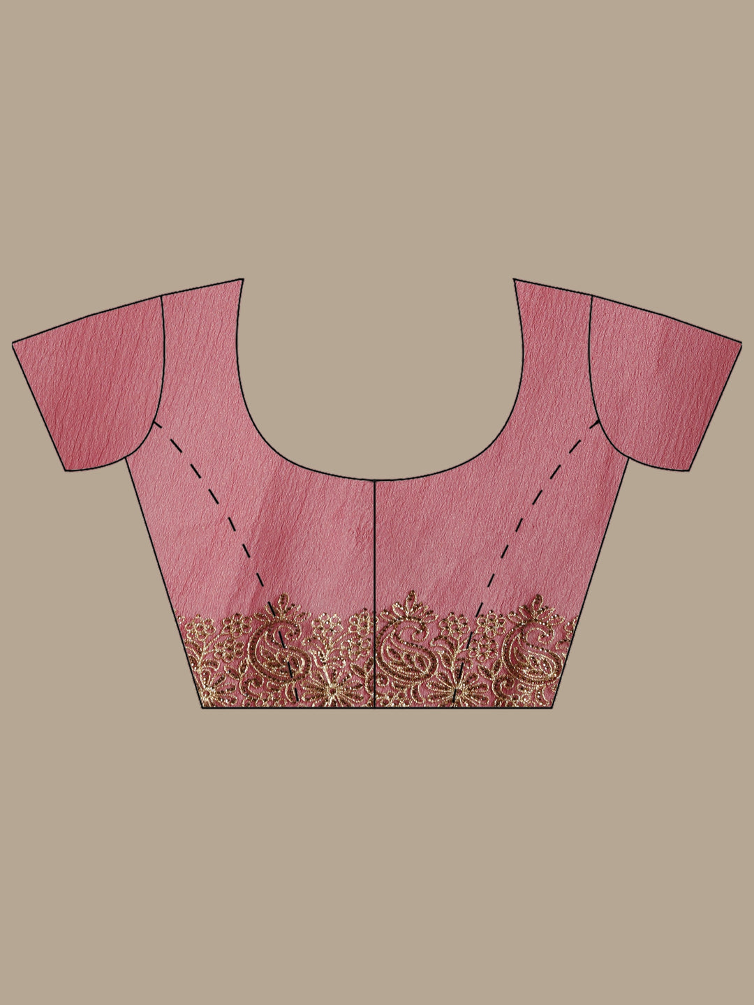 Onion Pink Embroidered Organza Saree