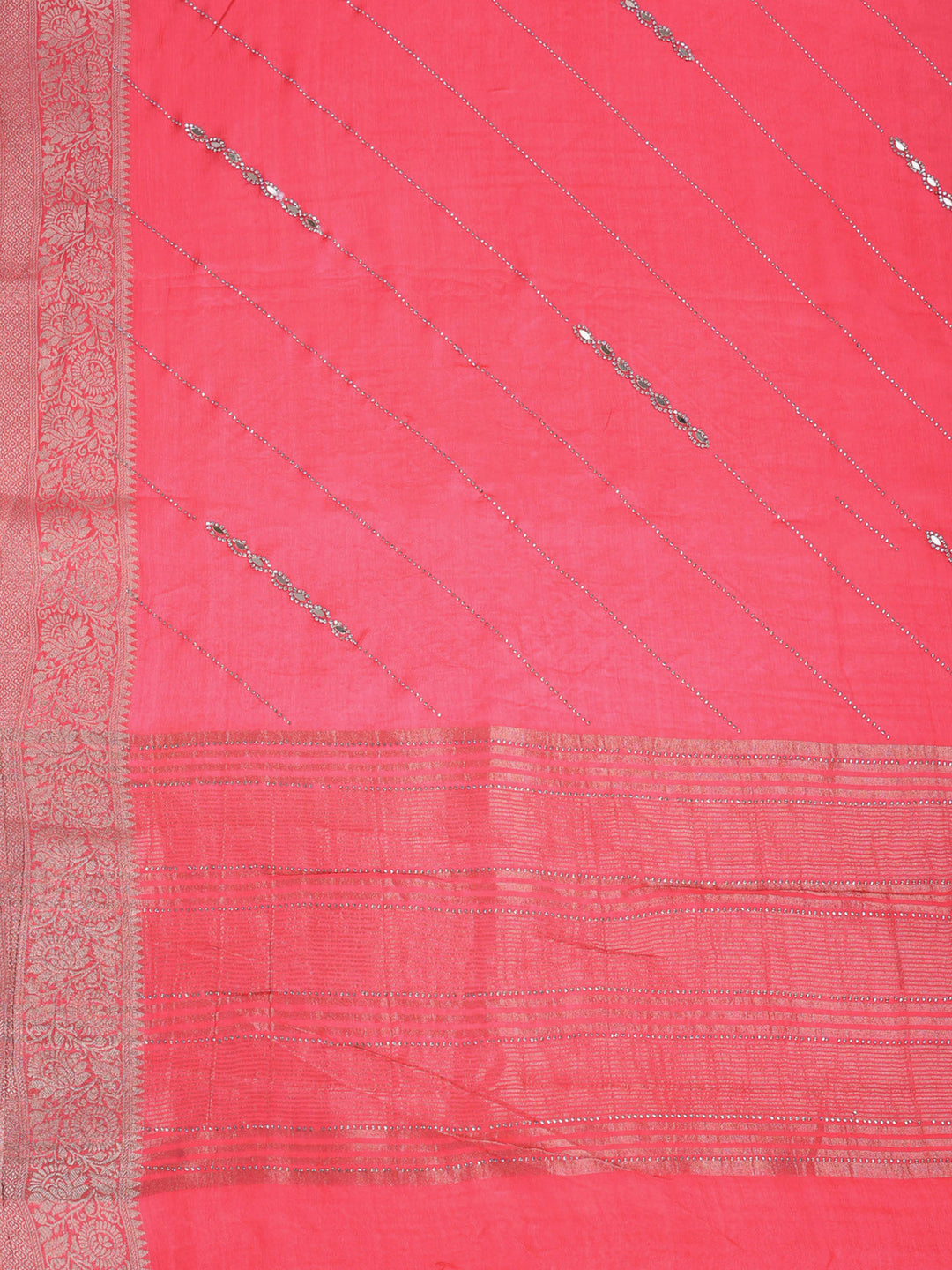 Gazari Stone Work Crepe Saree