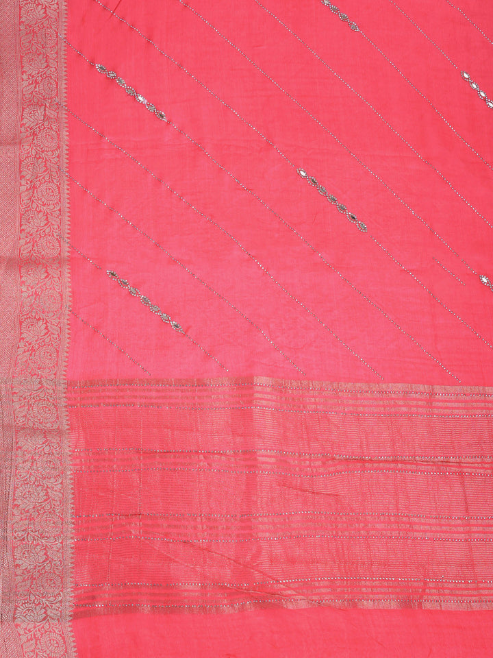 Gazari Stone Work Crepe Saree