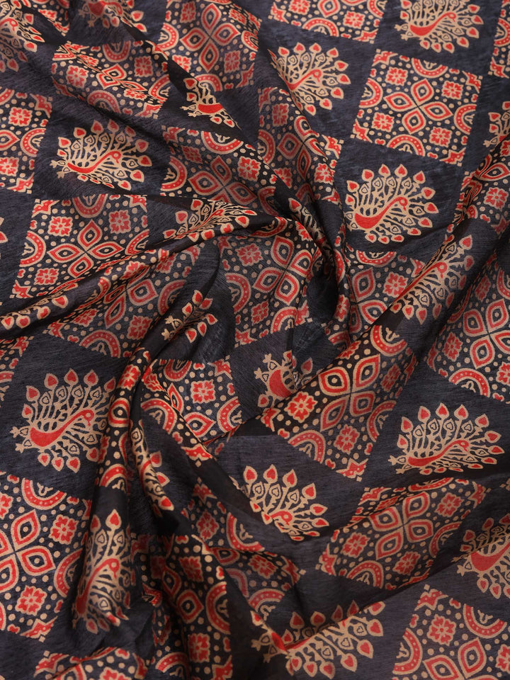 Zari Booti Woven  Crepe Saree