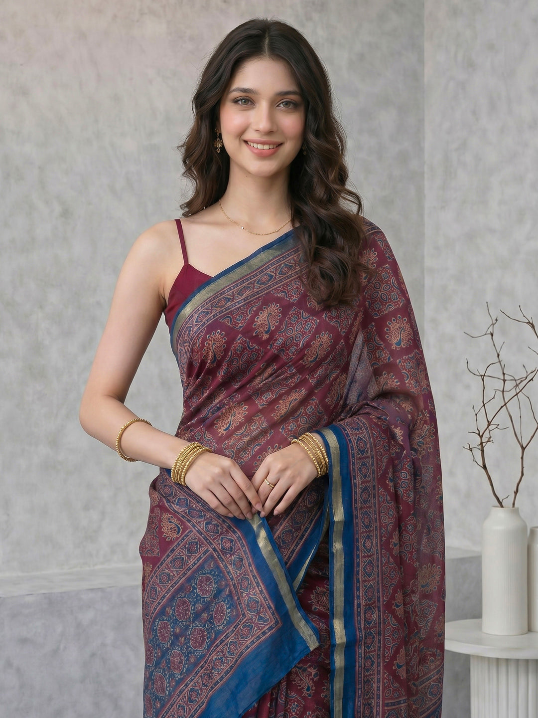 Printed Art Silk Saree