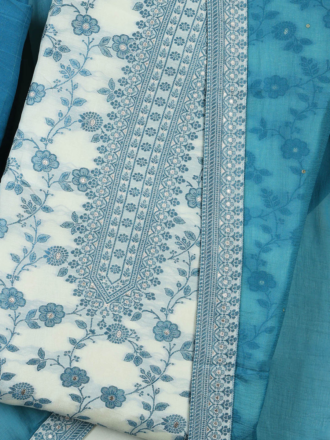 Firozee Muslin Embroidered Unstitched Dress Material