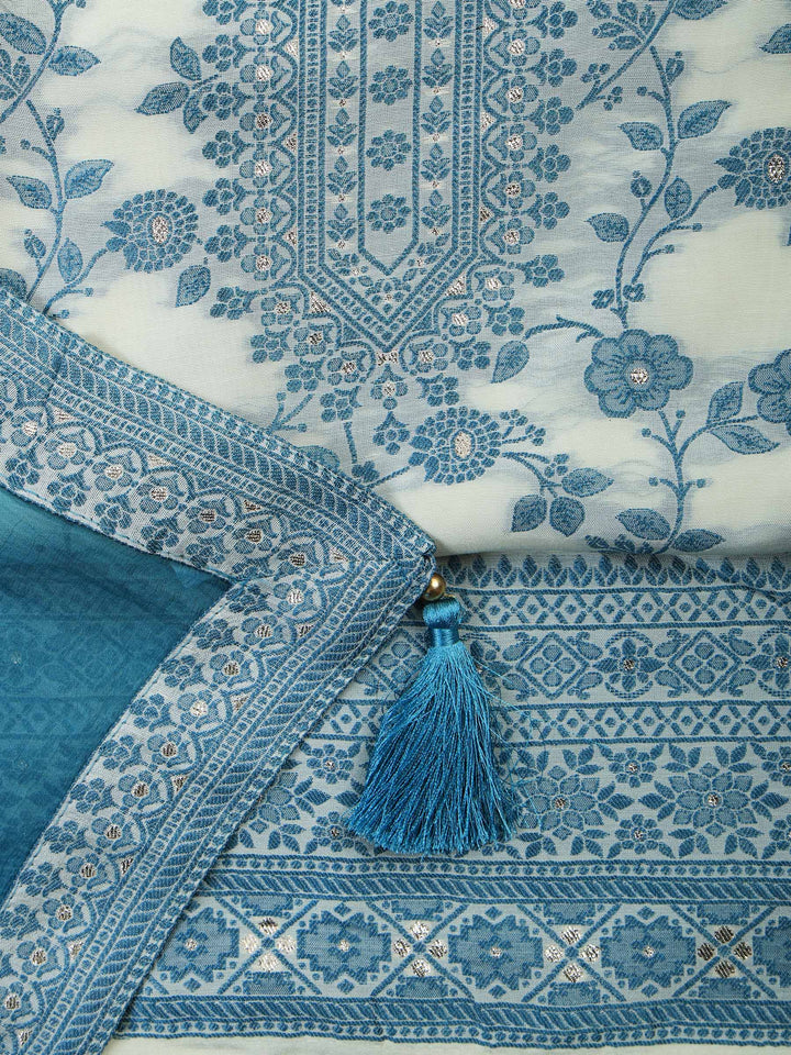 Firozee Muslin Embroidered Unstitched Dress Material