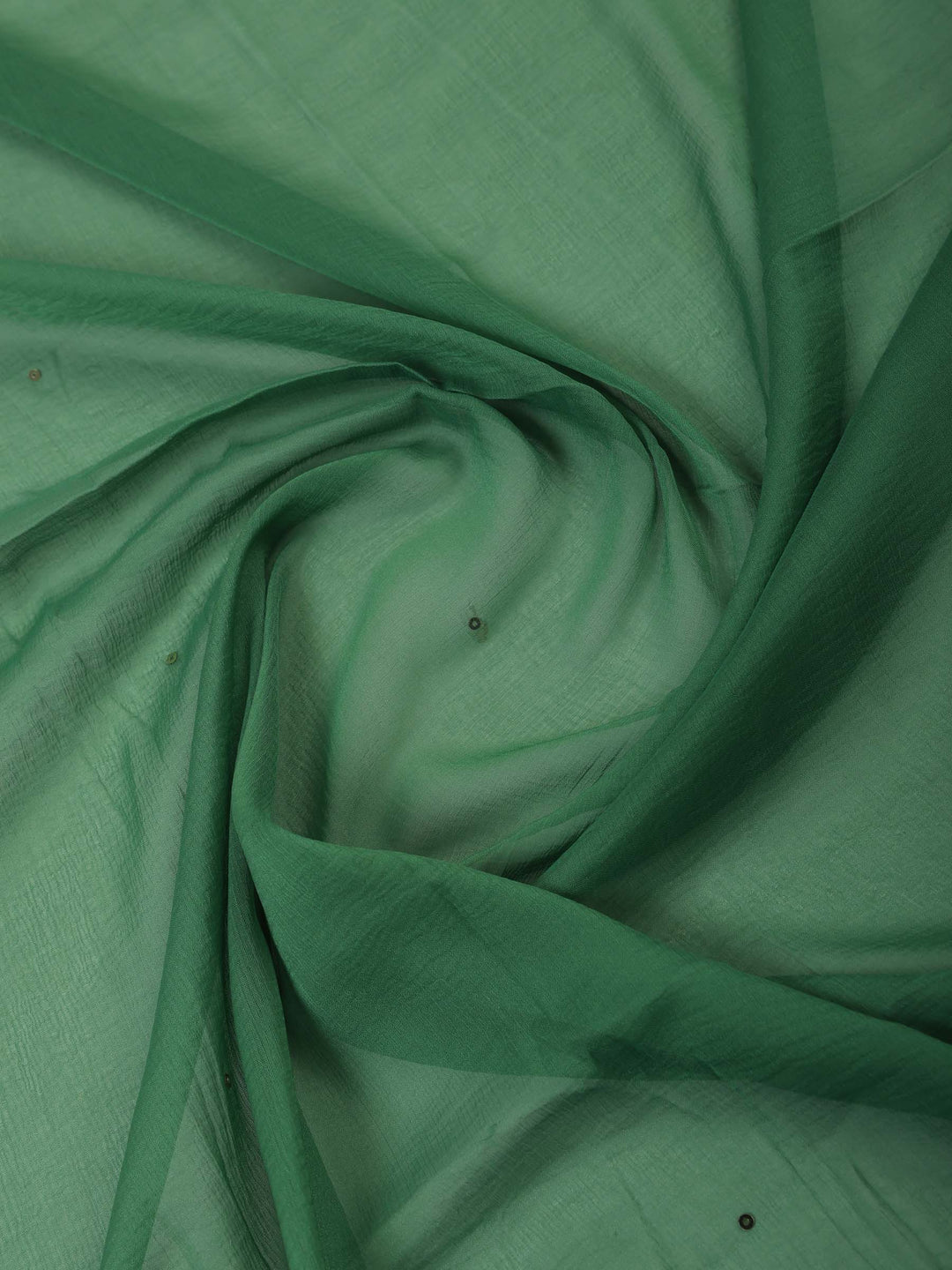 Green Muslin Embroidered Unstitched Dress Material