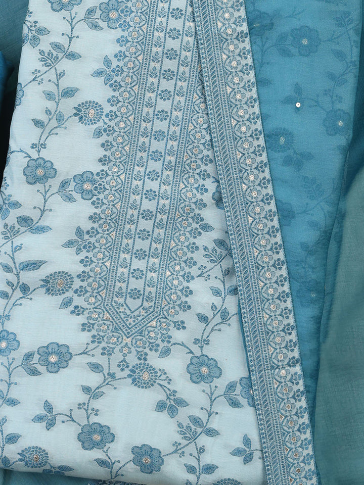 Firozee Muslin Embroidered Unstitched Dress Material