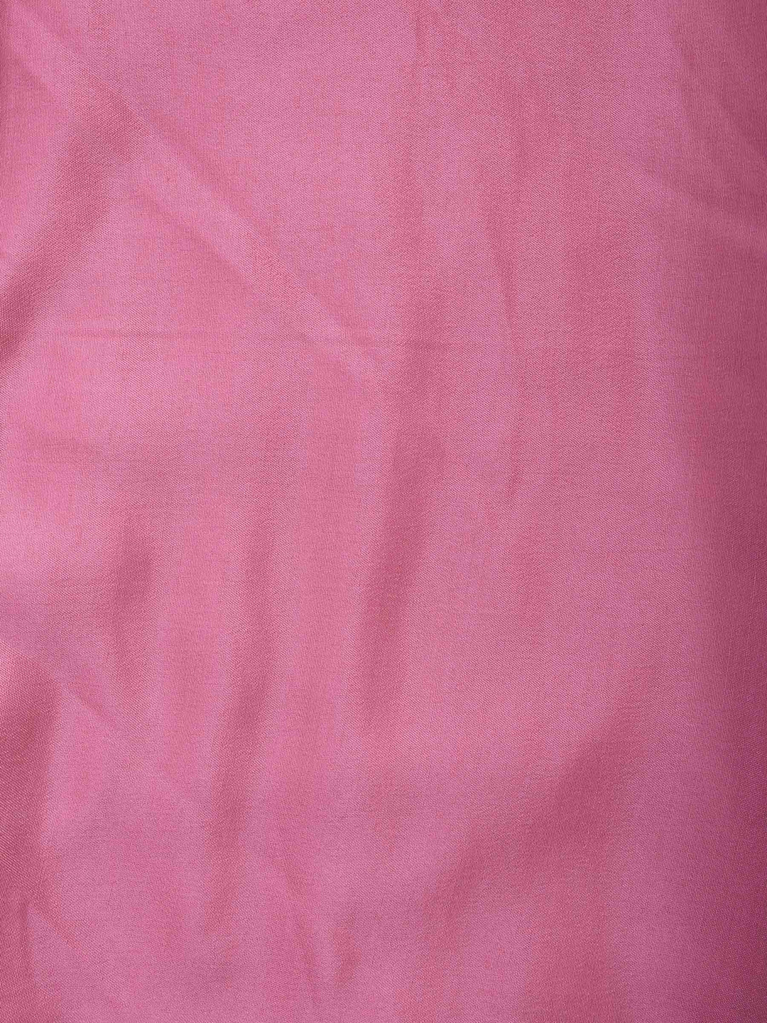 Peach Muslin Embroidered Unstitched Dress Material