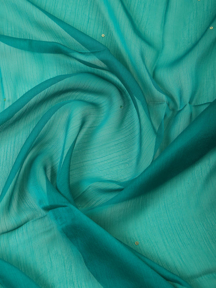 Rama-Green Art Silk Embroidered Unstitched Dress Material