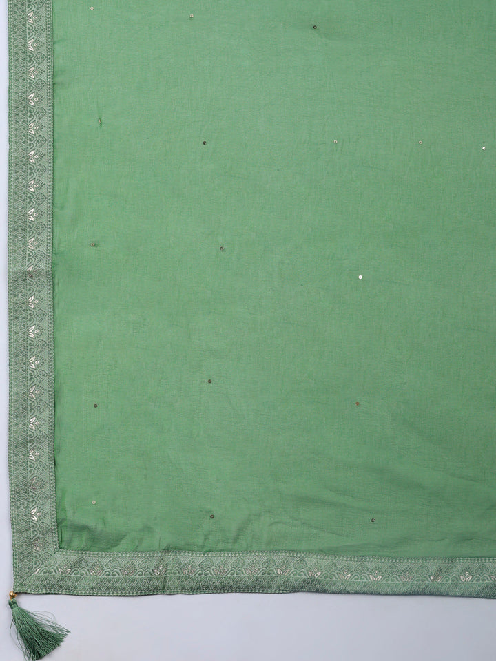 Aqua Green Woven Unstitched Meena Bazaar