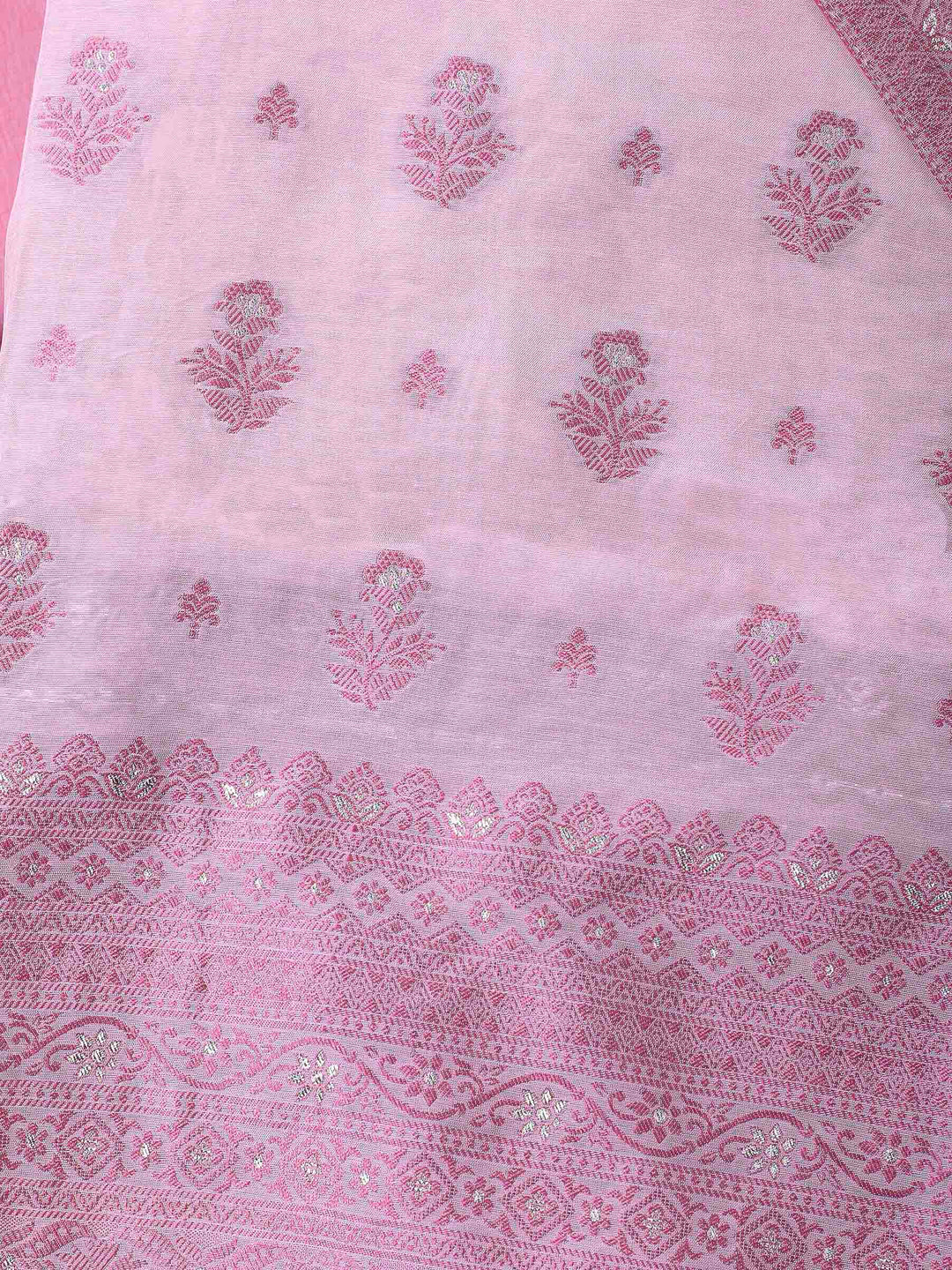 Peach Woven Unstitched Meena Bazaar
