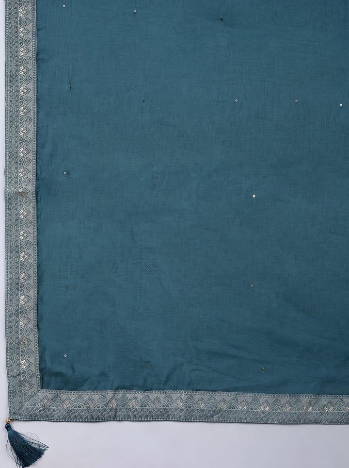 Sky-Blue Woven Unstitched Meena Bazaar