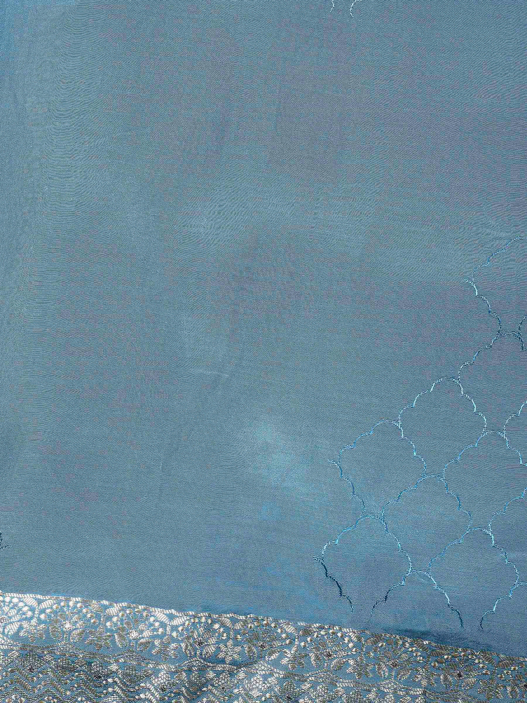 Grey-Blue Woven Unstitched Meena Bazaar