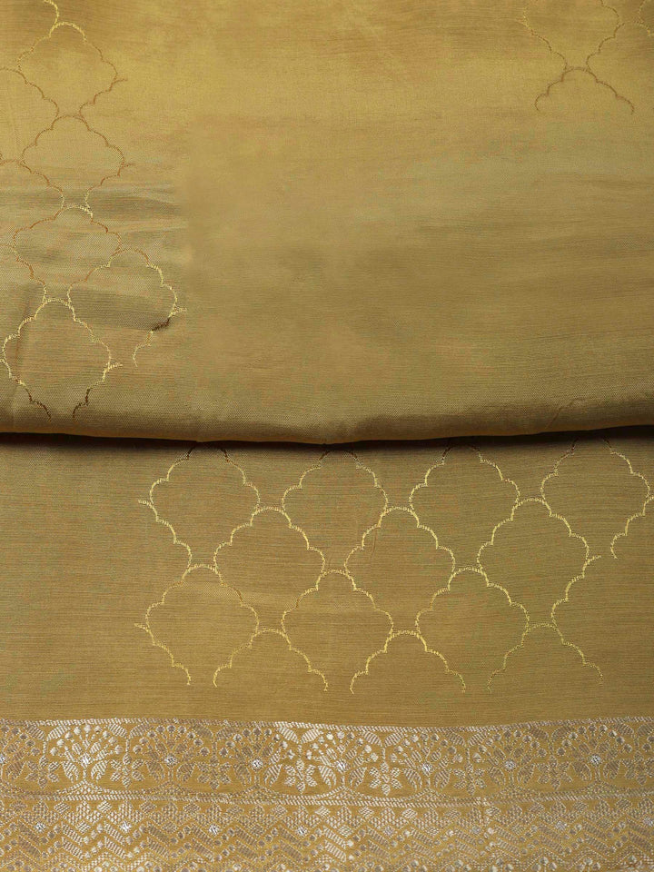 Mustard Woven Unstitched Meena Bazaar