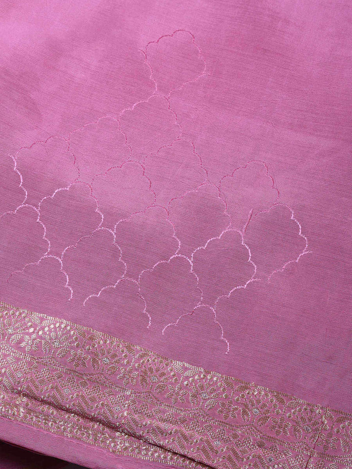 Pink-Lavender Woven Unstitched Meena Bazaar