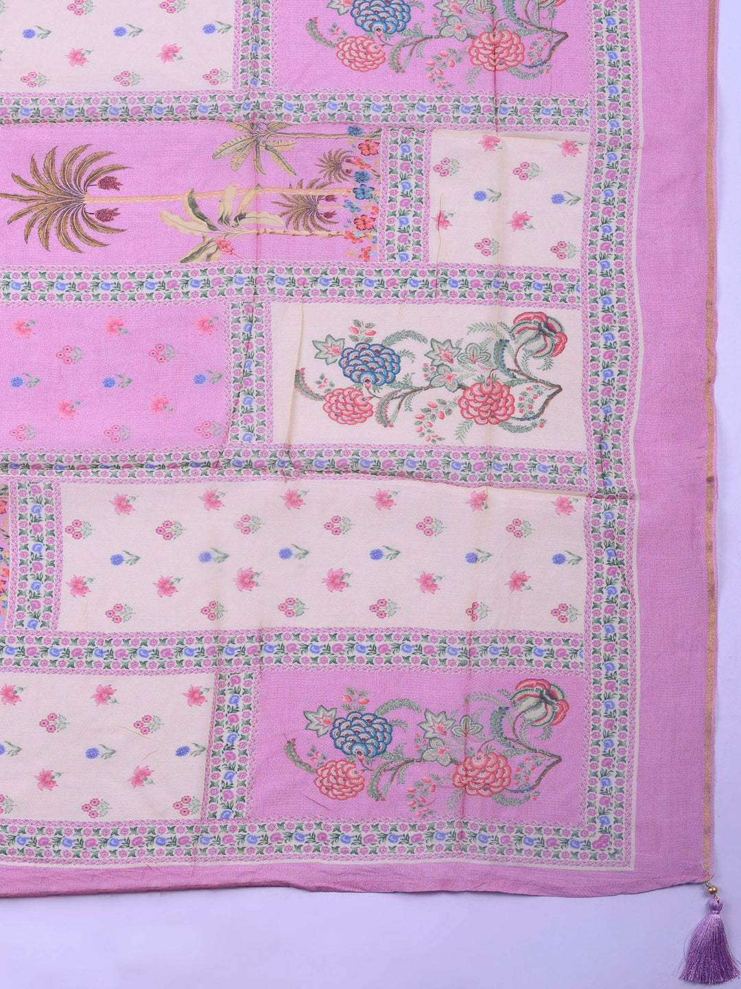 Pink-Lavender Woven Unstitched Meena Bazaar