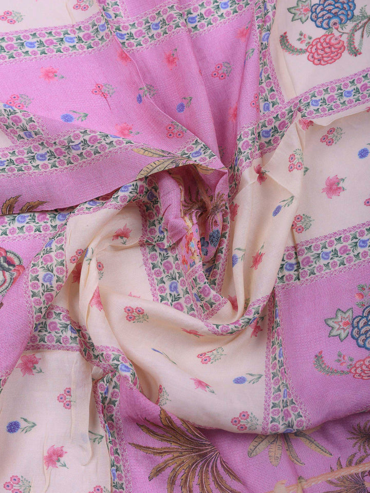 Pink-Lavender Woven Unstitched Meena Bazaar