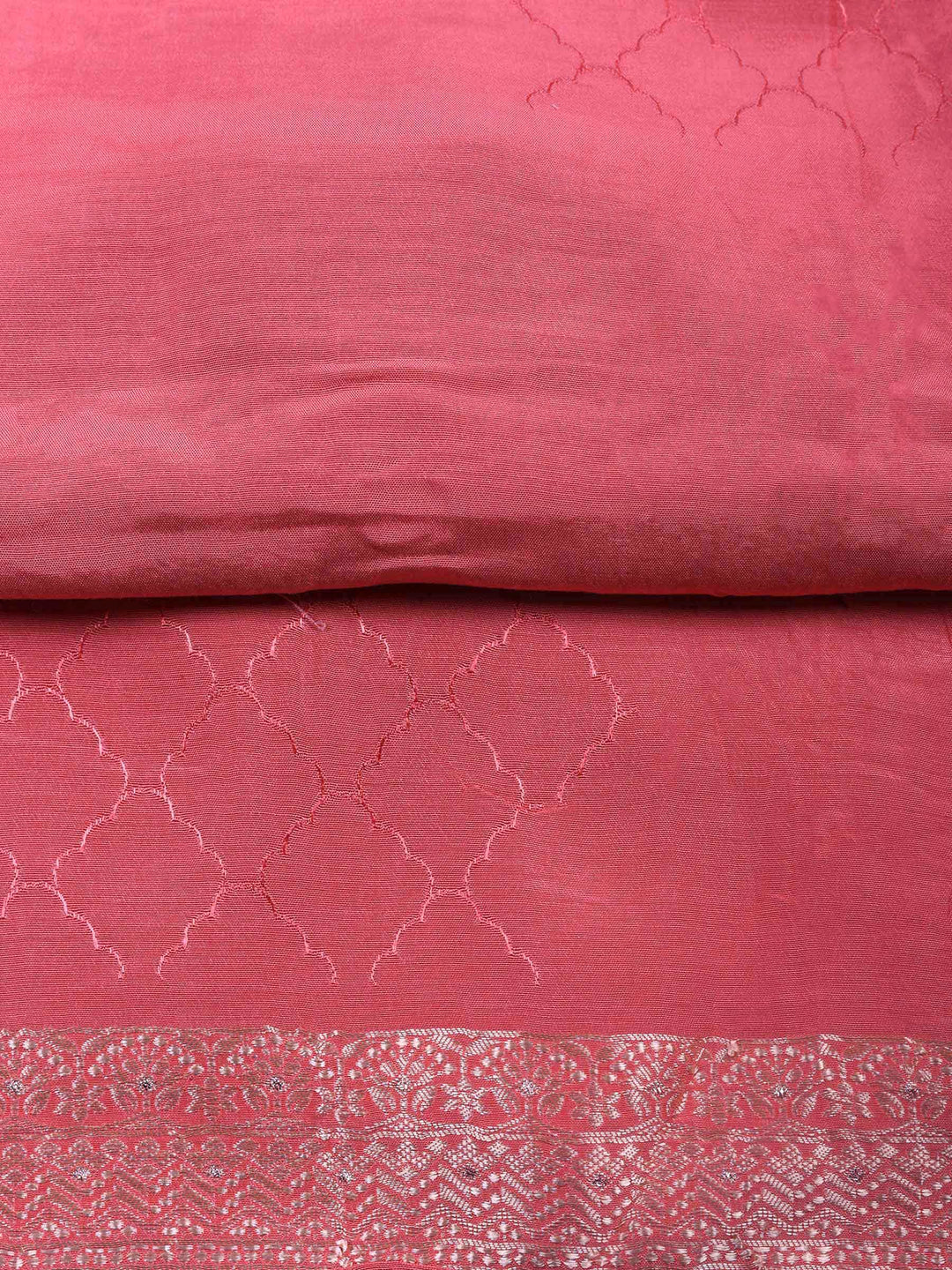 Pink Woven Unstitched Meena Bazaar