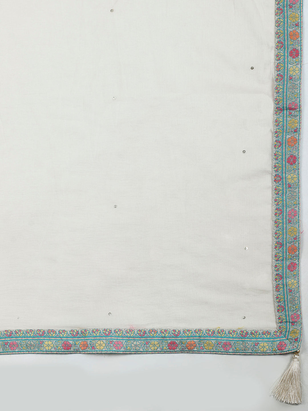 Beige Muslin Woven Unstitched Dress Material