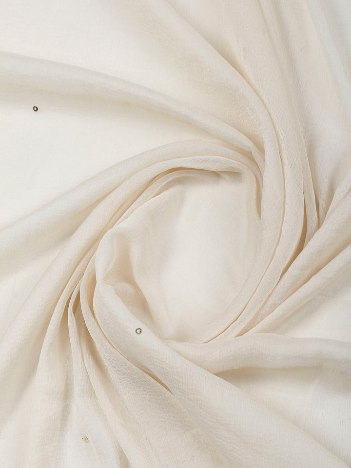 Beige Muslin Woven Unstitched Dress Material
