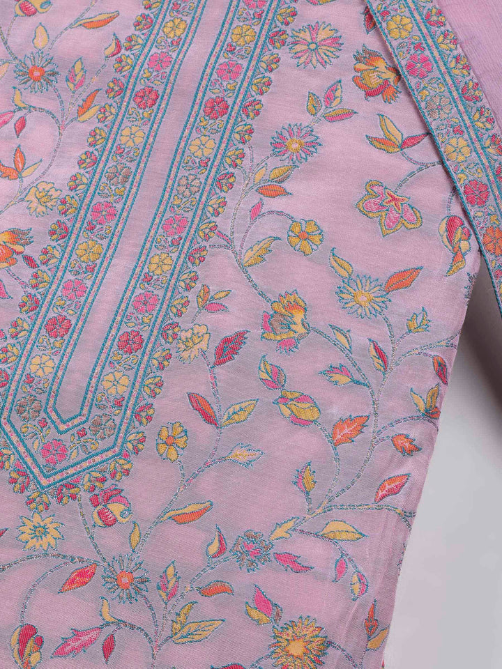 Mauve Muslin Woven Unstitched Dress Material