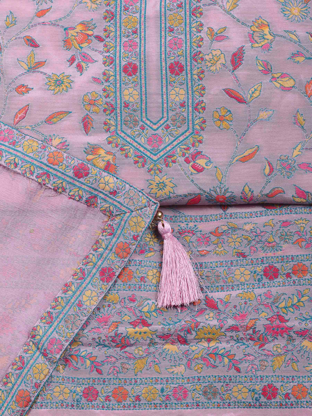 Mauve Muslin Woven Unstitched Dress Material