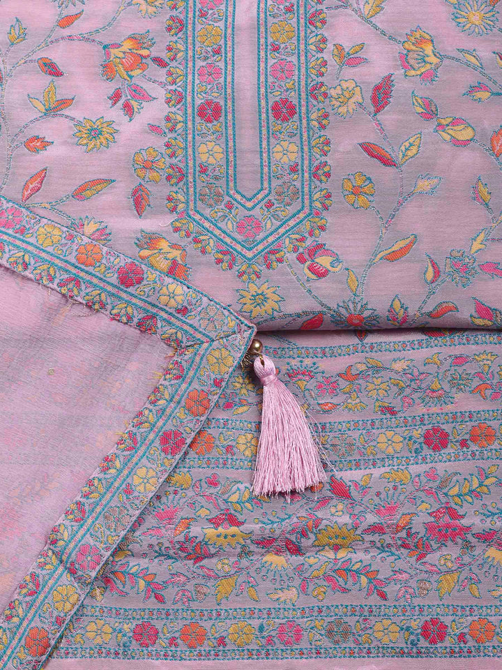 Mauve Muslin Woven Unstitched Dress Material