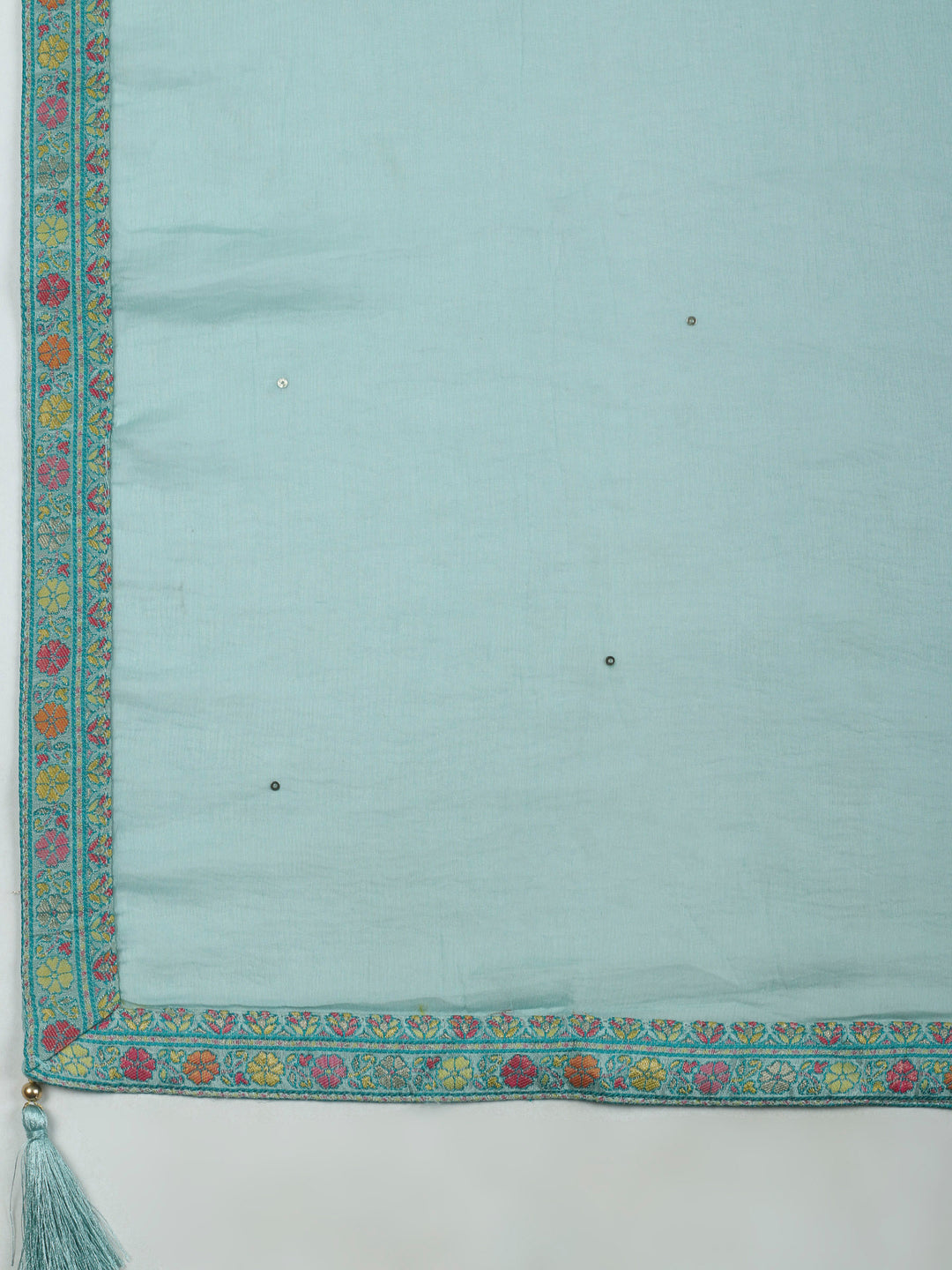 Sea Green Muslin Woven Unstitched Dress Material