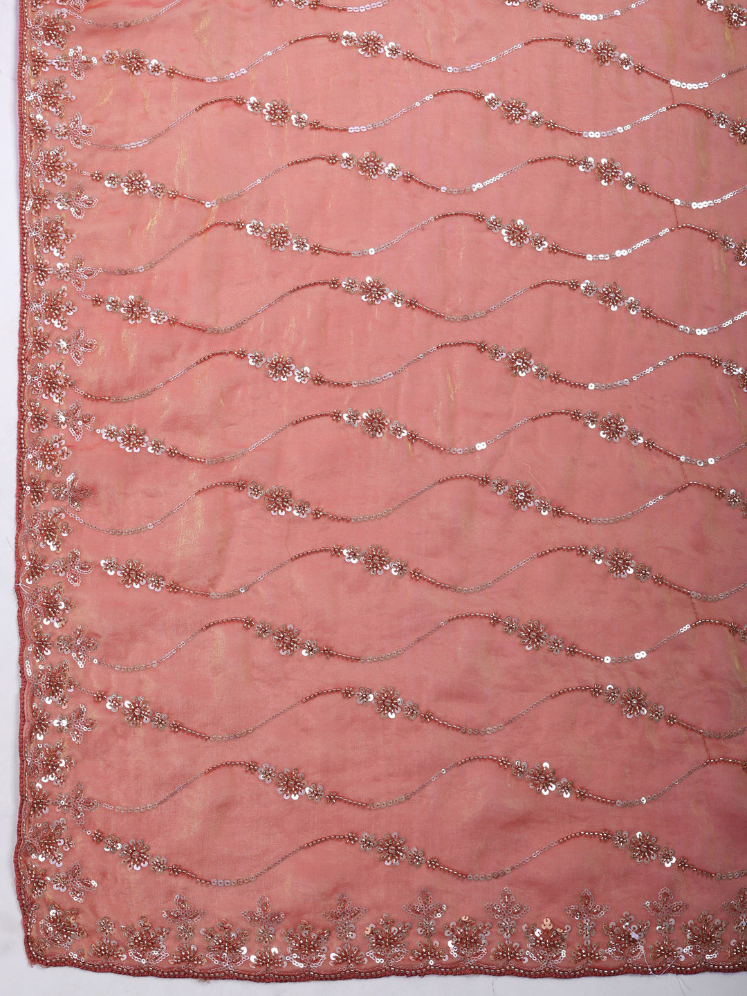 Pink Embroidered Tissue Saree