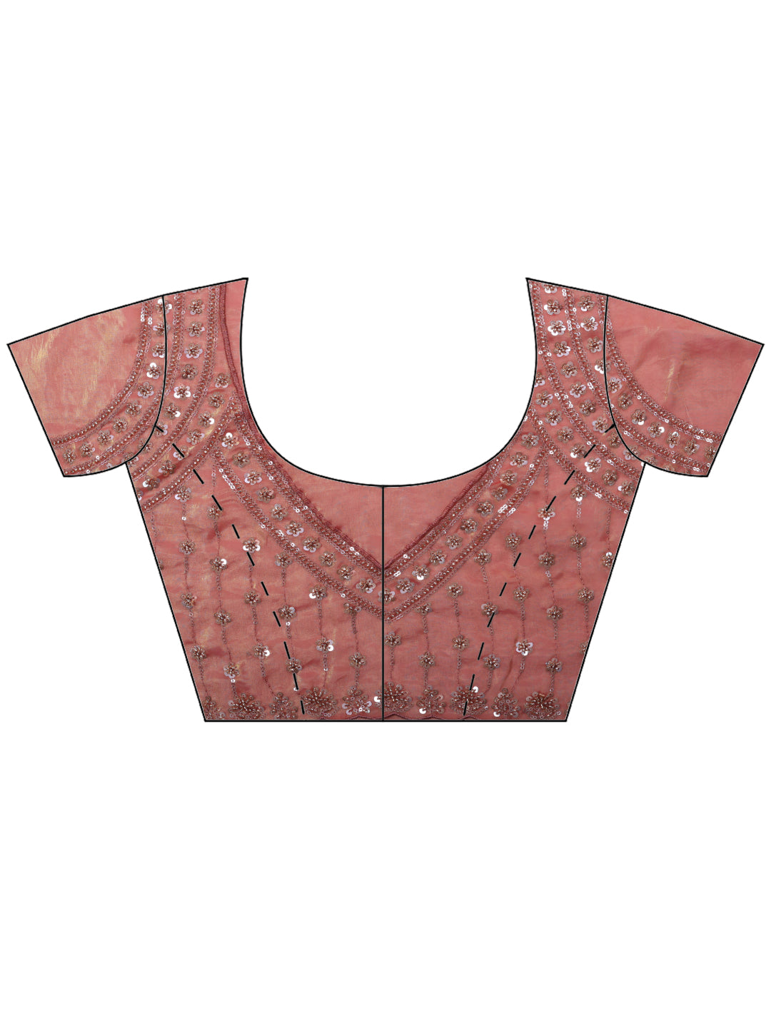 Pink Embroidered Tissue Saree
