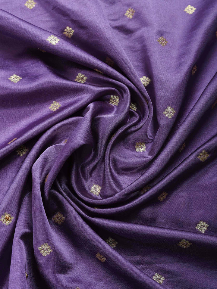 Lavender Embroidered Satin Saree