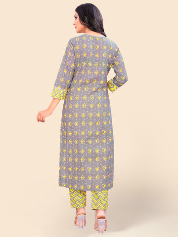 Printed Cotton Kurta Set