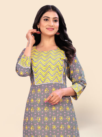 Printed Cotton Kurta Set