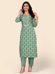 Printed Cotton Kurta Set