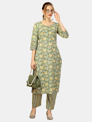 Printed Cotton Kurta Set