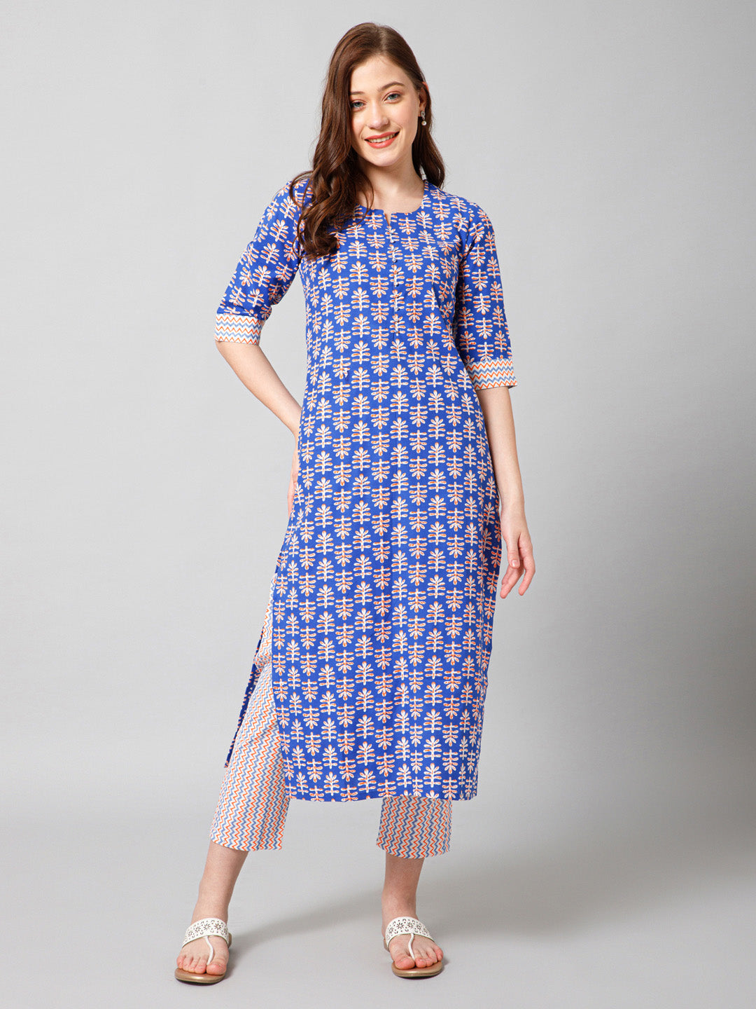 Printed Cotton Kurta Set