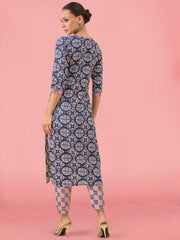 Printed Cotton Kurta Set