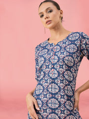 Printed Cotton Kurta Set