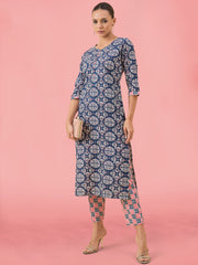 Printed Cotton Kurta Set