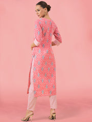 Printed Cotton Kurta Set