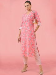 Printed Cotton Kurta Set